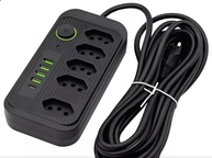 Régua Elétrica Inteligente: 5 Tomadas, 2 USB-C, 4 USB-A, Proteção e Cabo 1,5m - imagem 2