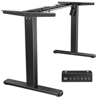 Estrutura de Mesa Elétrica Ajustável com 3 Memórias | Altura 72-120cm | Base Ergonômica Silenciosa (Preto) - imagem 2