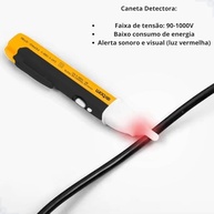 Kit Essencial Eletricista: Multímetro Digital, Alicate Amperímetro, Detector Tensão e Chaves Isoladas Profissional - imagem 4