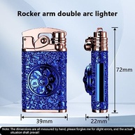 RSBYE Isqueiro de Plasma Recarregável, Isqueiro Elétrico Usb, Isqueiro de Arco Duplo, Isqueiro À Prova de Vento Sem Chama, Isqueiro de Bolso Frio Personalizado com Indicação de Bateria Led para Homens - imagem 4