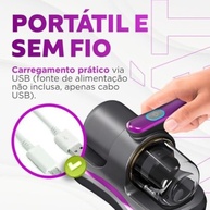 Removedor de Ácaros Aspirador Elétrico Esterilizador UV 100W Portátil Sem Fio - imagem 5