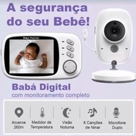 Babá Eletrônica com Visão Noturna HD, Áudio Bidirecional e Monitor LCD - Segurança Total para Bebês - imagem 4