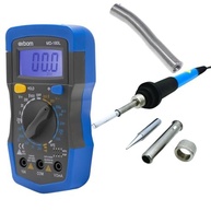 Kit Essencial Eletrônica: Multímetro Digital Profissional MD-200L + Ferro de Solda Ajustável 127V + Solda Estanho - imagem 3