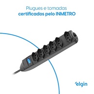 Filtro de Linha Elgin 6 Tomadas 2P+T 10A Preto Bivolt: Proteção e Controle para Seus Eletrônicos - imagem 4