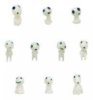 Elfós Kodama Luminosos - 10 Miniaturas que Brilham no Escuro para Decoração Mágica de Jardins e Ambientes - imagem 1