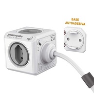 PowerCube ELG PWC-X4U/3M: Multiplicador 4 Tomadas Bivolt + 2 USB 2.4A, Cabo 3m, Cinza - imagem 3