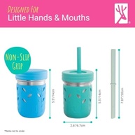 Elk and Friends Copos de aço inoxidável de 400 ml | Copos para crianças e crianças com canudos de silicone com rolha | Copos à prova de derramamento para crianças | Copos de smoothie | Podem ser - imagem 5