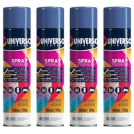 Tinta Spray 400ml Azul Escuro Uso Geral em Aço Ferro Couro Gesso Cerâmica | Universo | Kit 04 un - imagem 2