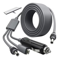 Cabo Carregador 3 em 1 Starlink Mini: USB-C, Plug DC e Isqueiro Veicular 12V/24V - Energia Portátil para Internet Satélite - imagem 2