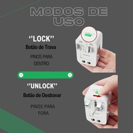 Adaptador de Tomada Universal Premium: Conecte-se em +150 Países! - imagem 5