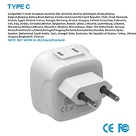 Pacote com 3 Adaptadores de Tomada Europeu VINTAR 2 em 1: Carregue 2 Dispositivos + 2 USB na Europa! - imagem 3