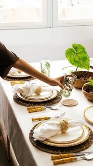 WOLFF Prato Raso em Melamina Bambu Branco 27cm - Elegância e Durabilidade para sua Mesa - imagem 3