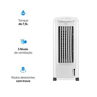 Climatizador de Ar Portátil 3 em 1 Elgin FCE - Branco 7,5L | Refresque, Ventile e Ionize Ambientes - imagem 4