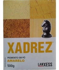 Pigmento Em Pó Xadrez Amarelo 500g Tinta P/Cimento Queimado - imagem 1