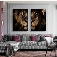 Impressão em Tela Leão Africano - Arte Moderna 60x90cm para Decoração de Parede - imagem 2