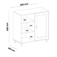 Buffet Charlotte com Porta em Cinamomo e Off White – Design Sofisticado para Ambientes Modernos - imagem 3