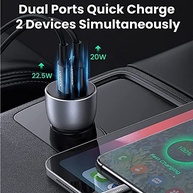 Carregador Veicular U.green 2 em 1: Carregamento Rápido PD 42.5W USB-A/C para iPhone e Android - imagem 4