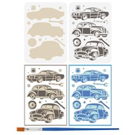 Estênceis de Carro Clássico em Camadas com Pincel - 29x20cm - FINGERINSPIRE - imagem 2
