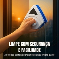 Limpador Magnético para Vidros Duplos com Corda de Segurança - Limpeza Simultânea em Ambas as Faces - imagem 3