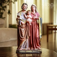 Imagem da Sagrada Família em Resina 40cm - Decoração Religiosa Importada - imagem 3