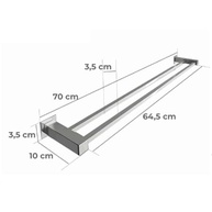 Conjunto de Acessórios de Banheiro em Aço Inox 304 - 4 Peças Premium com Papeleira, Cabide e Porta Toalhas - imagem 4