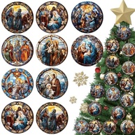 Enfeites de Presépio em Madeira 3D - 16 Peças para Decoração Religiosa de Natal - imagem 2