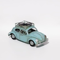 Miniatura Carro Azul em Metal 14x7x7 cm – Estilo Retrô e Decorativo, Carro Clássico - imagem 2