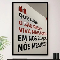 Quadro São Paulo Frase Morumbi Decorativo A3 35x45cm - Moldura Premium com Impressão em Alta Definição - imagem 1