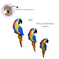 Trio de Araras Canindé em MDF - Enfeite de Parede para Casa e Varanda - imagem 5