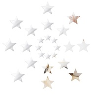 40 Adesivos de Parede Estrela Espelhados 3D em Acrílico Prateado - Decoração Moderna para Sala, Quarto e Home Office - imagem 1