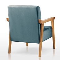 Poltrona Lina Agarb Decor em Linho Azul - Estilo e Conforto Premium - imagem 4