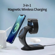 Carregador 3 em 1 Magnético 15W: iPhone + Apple Watch + AirPods - imagem 2