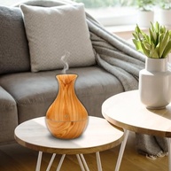 Umidificador de Ar Aromatizador em Vaso de Madeira 200ml com LED Silencioso USB para Casa e Escritório - imagem 3