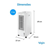 Climatizador de Ar Portátil 3 em 1 Elgin FCE - Branco 7,5L | Refresque, Ventile e Ionize Ambientes - imagem 3