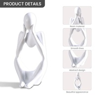 Estátua de Pensador em Resina Arenito - Escultura Decorativa para Escritório e Casa - imagem 5