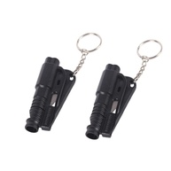 Kit 2 Chaveiros de Segurança Automotiva 3 em 1 Karbox: Quebra Vidro, Corta Cinto e Apito - imagem 1
