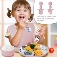 Conjunto de Alimentação Infantil em Aço Inoxidável 304 - Pratos Divididos, Talheres e Babador - imagem 3