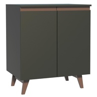 Balcão Madesa Reims 70 cm 2 Portas – Design Moderno e Resistente em Preto - imagem 1