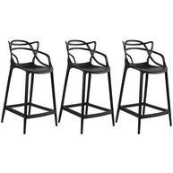 Banquetas Allegra 66cm - Conjunto 3 Peças em Polipropileno Moderno para Sala de Jantar e Cozinha - imagem 1