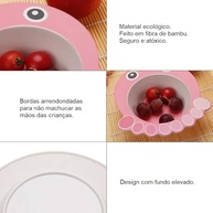 Prato/Tigela em Fibra de Bambu para Bebês e Crianças - Design Baleia | Seguro, Sustentável e Ergonômico - imagem 5