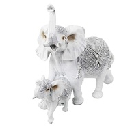 Elefante Branco Duo Decorativo em Gesso | Peça de Arte Moderna para Ambientes Elegantes - imagem 5