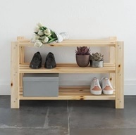 CiaLaser Sapateira Prateleira Mesa de Canto em Madeira Pinus 60x50x30 cm – Organize seu Espaço com Estilo - imagem 5