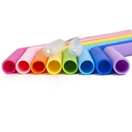 Kit Canudo Ecológico Reutilizável em Silicone com Escova - Alternativa Sustentável e Prática - imagem 4