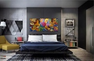 Quadro Decorativo Abstrato em Canvas 130x60 cm | Arte Moderna para Sala, Quarto e Escritório - imagem 3