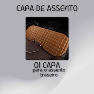 Capa de Assento Traseiro de Carro em Suede Marrom: Conforto e Organização com Porta Objetos - imagem 3