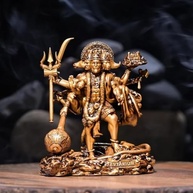 Ídolo Panchmukhi Hanuman Ji em Resina - Estátua de Proteção com 5 Faces para Carro, Casa e Escritório - imagem 5