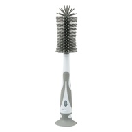 Escova de Mamadeira Premium em Silicone 360º - Clingo Cinza/Branco | Livre de BPA - imagem 1