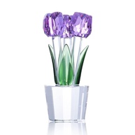 Estatueta de Cristal em Forma de Tulipa Roxa - Decoração Elegante e Coleção Exclusiva - imagem 1
