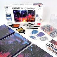 Kit de Pintura com Diamantes em Tela Esticada - Arte 3D com Estoque e Acessórios - imagem 2