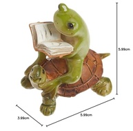 Top Collection Livro de Leitura em Miniatura com Sapo de Fadas e Terrário em Estátua de Tartaruga - Decoração Encantadora para Casa e Jardim - imagem 4
